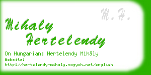 mihaly hertelendy business card