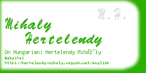 mihaly hertelendy business card